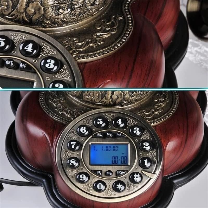TREXD Antique Corded Telefon Fiksni fiksni digitalni retro telefona Dugme za gumb Vintage Dekorativni rotacijski