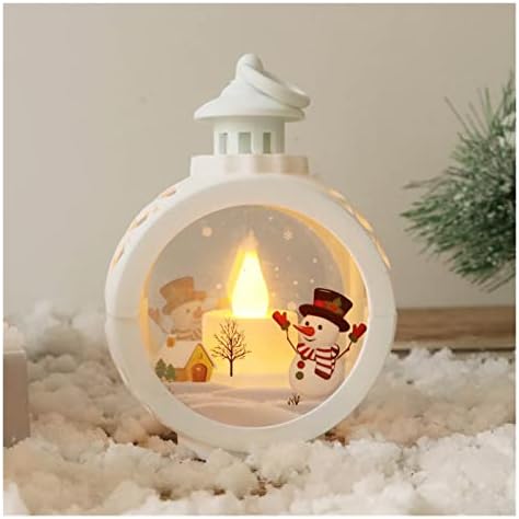 UXZDX CUJUX Božić Led svijeća svjetlo Ornament Santa Claus snjegović Lantern Desktop LED svjetlo Retro prozor