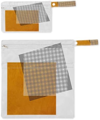 2pcs vodootporna mokra suha torba Slatka apstraktna geometrijska zavarivačka dječja krpa od pelena s dva