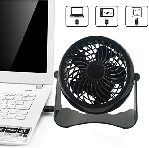 Solustre Prijenosni ventilator Prijenosni ventilator Podesivi ventilator crni hladnjak niska baterija USB