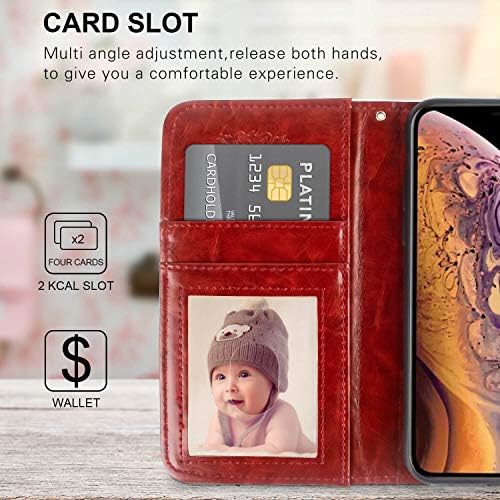 SHENCANG BLUE džepno kućište pogodno za iPhone XR šareni prostor-MAN ZX053 Cash & id Holder Card Slots Wallet