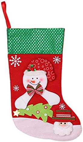Aboofan 1 kom Božićna čarapa ukrasna čarapa Privjesak Velika bombonska torba za pohranu voća