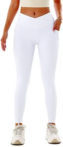 Zioccie Crossover joga gamaše za žene sa džepovima - Buttery Soft V Cross struk vježbanje trčanja atletske hlače