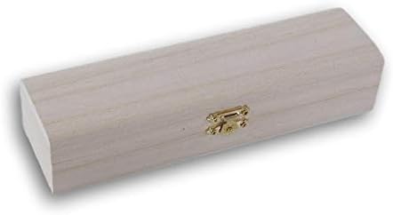 Kutija za olovku od drva sa poklopcem zasuna - 8,25 inča