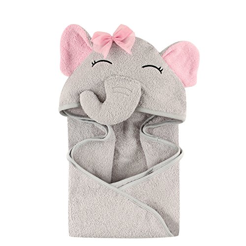 Hudson Baby Unisex Baby ručnik sa kapuljačom za bebe, lijepi slon 1-paket, jedna veličina
