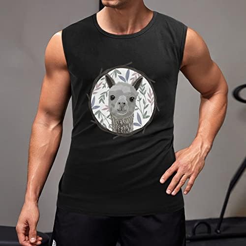 Alpaka divno prijatelj muške trening Tank Tops rukav teretanu mišića majice fitnes Bodybuilding labave Atletski