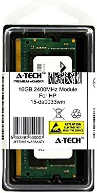 A-Tech 16GB modul za HP 15-DA0033WM laptop i prijenos računala DDR4 2400MHz Memory Ram