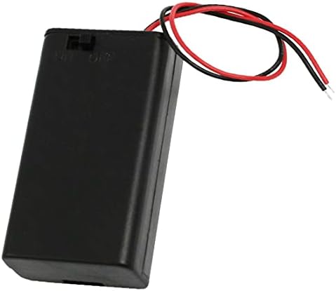 Novi Lon0167 Prekidač za uključivanje/isključivanje od crne plastike 2x1. 5V AA baterija za žičane olovne