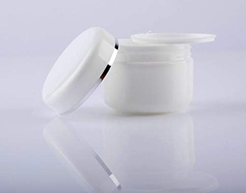 8 oz bijele plastične kozmetičke posude sa unutrašnjim oblozi i kupolanim poklopcima za punjenje kozmetičkih