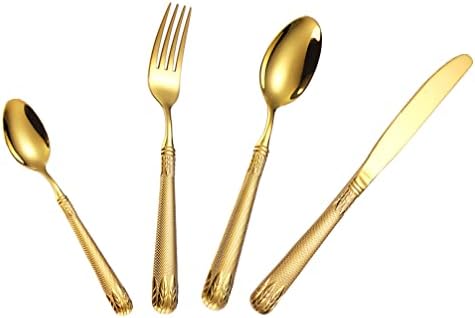 Kućni Set alata metalni kuhinjski set posuđa zlatni: pribor za jelo za uskršnje zabave vjenčani pribor za