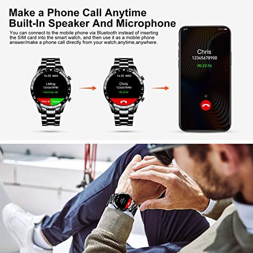 Lige Smart Watch, 1.3 Potpuno dodirni ekran Bluetooth Call Fitness Tracker sa napadom za spavanje za spavanje