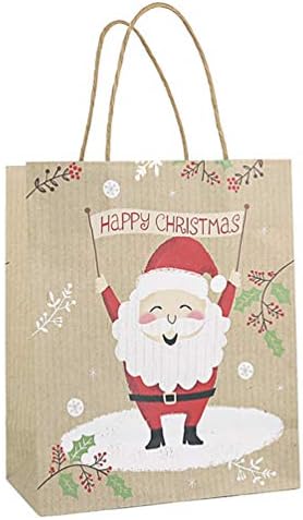 NUOBESTY poklon papirne kese 24kom Božić Kraft poklon torbe Holiday Party torba torbe za kupovinu favorizira
