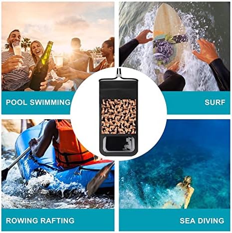 FunnyStar crni slatki Zlatni retriver vodootporna torbica za psa za mobilni telefon suha torba za plažu