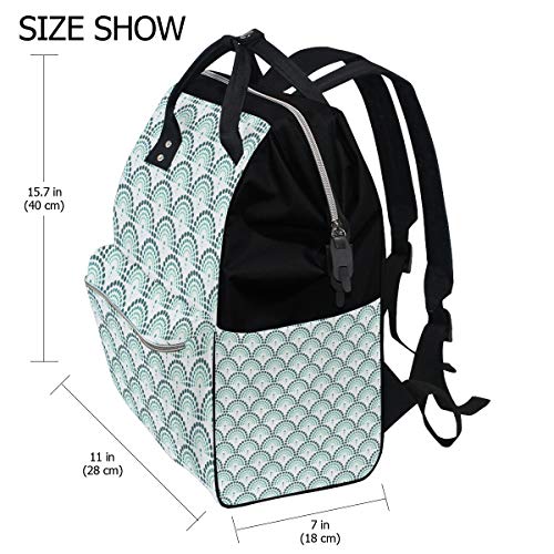 Veliki kapacitet pelena torba na ruksaku mammje za brigu o bebi, geometrijski ukrasni listovi uzorci stilski