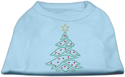 Mirage Pet proizvodi 16-inčna košulja za tiskanje božićne stablo za kućne ljubimce, X-velike, beba plava