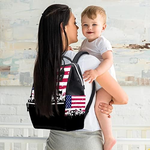 Party gomila na američkoj zaslonu Bagback Backpack Baby Nappy Promjena torbe s više funkcija Veliki kapacitet