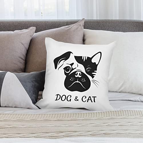 Pas i mačka jastuk za bacanje jastuka na poklopcu 2 kauča za kauču za kauču na kauču na sounu spavaću sobu