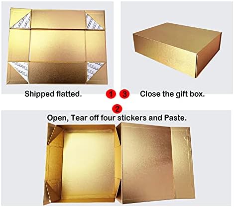 Poklon kutija USGOHIN sa poklopcem 8,2 * 5,9 * 2,9 inča Sklopne poklon kutije sa magnetskim zatvaračem Pravokutni poklon kutija za venčanja, maturu, božić, rođendan, dan zaljubljenih