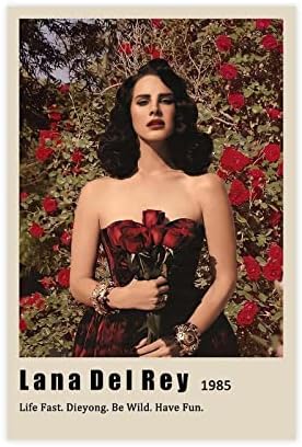 YEZLH Singer Lana Del Rey posteri za sobu estetski platneni Poster dekor spavaće sobe sportski pejzaž uredska