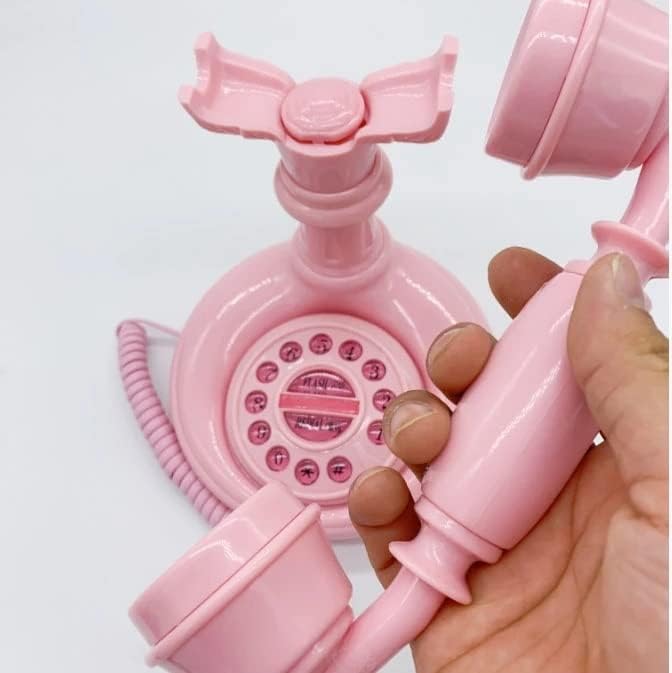N / A Pink Cartoon Mini fiksna telefonska fiksna telefonska telefonska soba Spavaća soba za djecu