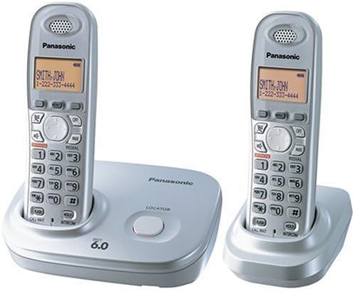 Panasonic DECT 6.0 Proširivi digitalni bežični telefon - Dvostruki sistem slušalice, srebro