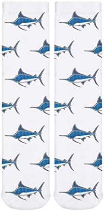 WEEDKEYCAT Marlin Sailfish debele čarape novost Funny Print grafički Casual toplo sredinom cijev čarape