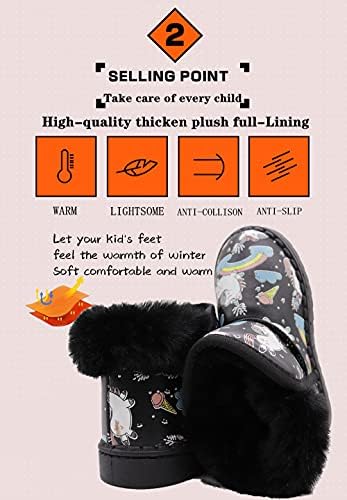 Sugmzox djevojačke čizme za djecu sjajne čizme za snijeg izdržljive Gležnjače na otvorenom otporne na klizanje