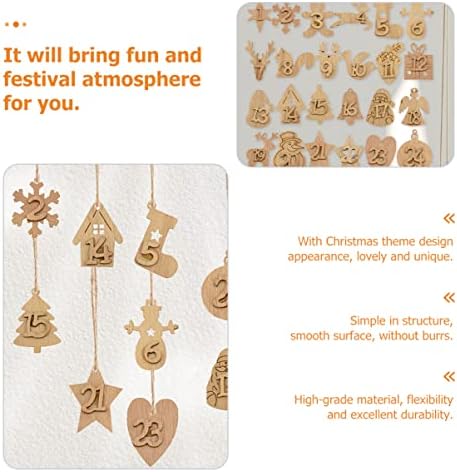 Abaodam 4 setovi ukrasi privjesci zanati poklon Diy Božić brojevi Božić Oznake Ornament kalendar Kit privjesak