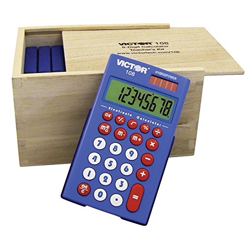 Victor VCT108TK-A1 108 nastavnički kalkulatorski komplet, plavi, crveni i bijeli