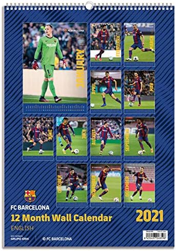 Službena kalendara Barcelona 2021 - A3 Kalendar zidnog formata
