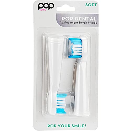 Pop Sonic četkica za zube Bonus 2 paketa zamjenskih glava - baterija za četkicu za zube sa 2 brzine i 15.000-30.000