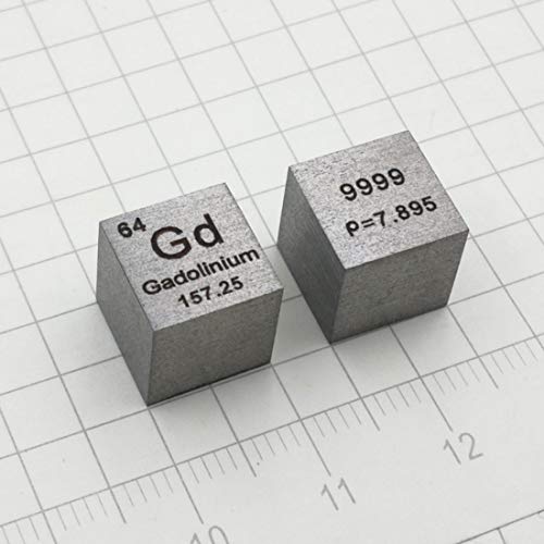 10 mm Gadolinium metalna kocka 99,99% čista za kolekciju elemenata laboratorijski eksperiment Hobiji materijala
