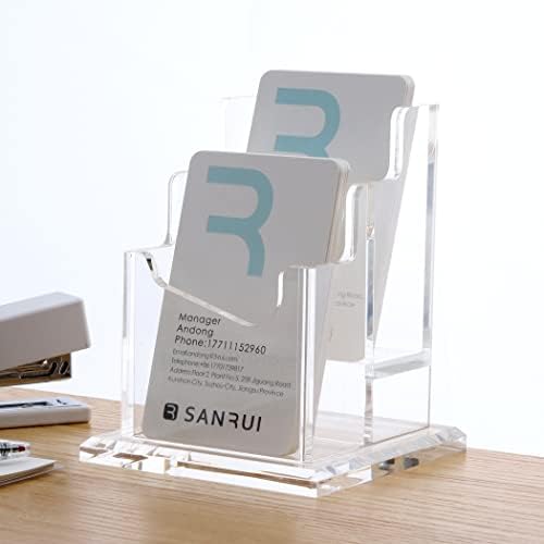 Yuxun držač vizitkarte vertikalni za prikaz stola, torbica za organizatore vizitkarti, prozirni akril 2