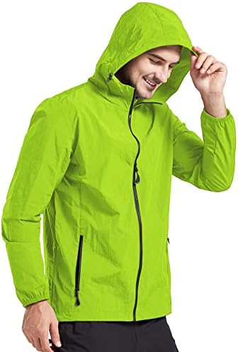 Casei Kišne jakne za muškarce Vodootporan sa kapuljačnim plačkati biciklističkim jakni kišni kaputi