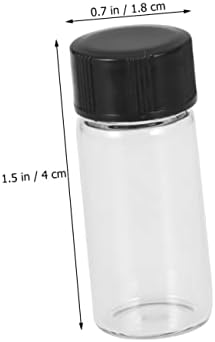 Healeved 20pcs mini čiste staklene boce sa kapicama prozirni stakleni šampon Stakleni spremnici za staklene