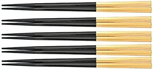 J-Kuhinje PBT štapići, set od 5, 8,9 inča, pentagon, štapići, crno / zlato, napravljeno u Japanu