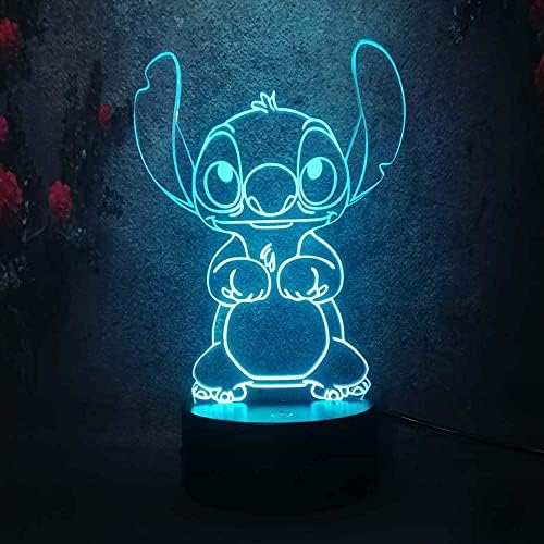 Ndlkdozi Stitch Light, konverzija u 16 boja sa Anime lampom na daljinski dodir, Lilo i Stitch Led noćno