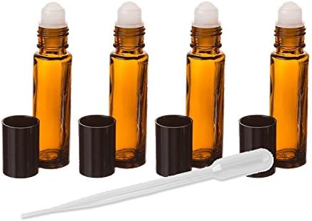 12 esencijalnog ulja, aromaterapija - amber staklena boca sa kolutom na aplikatoru i crnom poklopcu - 10