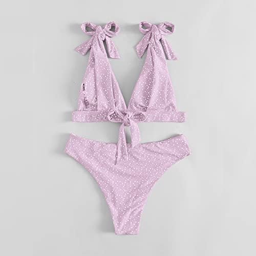 Bikini Setovi za žene srednji rast cvjetni & nbsp;štampani kupaći kostimi na plaži sa vezicom sa strane