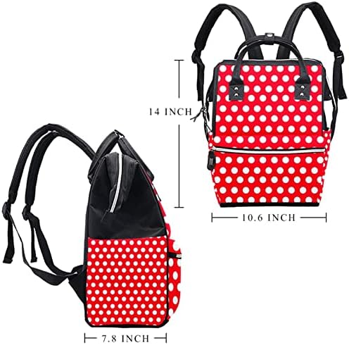 Polka točkice crvene torbe za ruksak ruksak za bebe nazivne torbe za promjenu multi funkcije Velike kapacitete