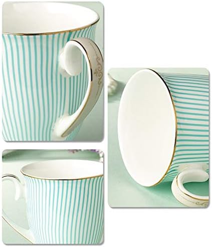 Britanska pročišćena kostna Kina Šalice kafe i pozlaće u keramički čaj čaj modni prugasti dizajn