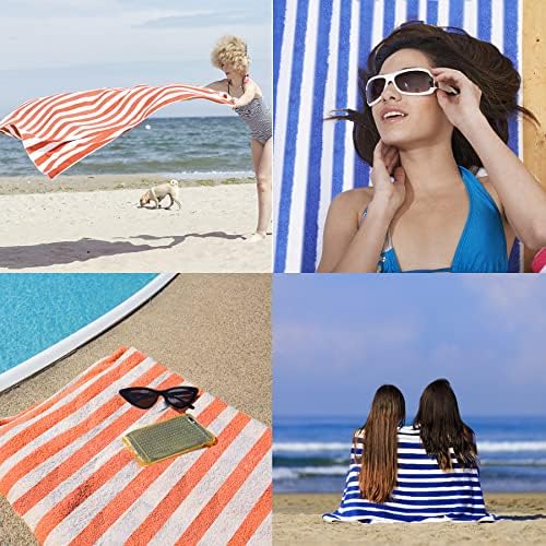 Velocvil 4 paket 35 X75 XL ručnik za plažu od mikrovlakana, ultrasoft plišani ručnici na plaži na plaži,