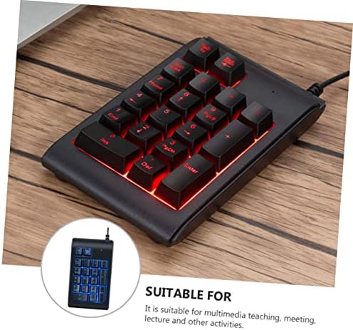 Mobestech crni broj Wireless Rainbow praktična tastatura osjećaj prijenosni slova svjetlo Mini Laptop rad
