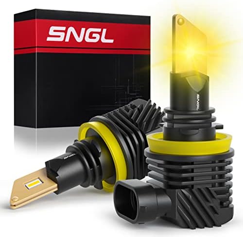 SNGL H11 / H8 / H16 LED sijalice za maglu ili DRL, 3000k žuto žuto, 13000lm po setu, 500% Svjetlina, bez