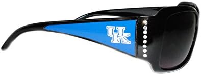 Sportski timski dodaci Kentucky Wildcats crne naočare za sunce sa logotipom i kristalno čistim kamenčićima