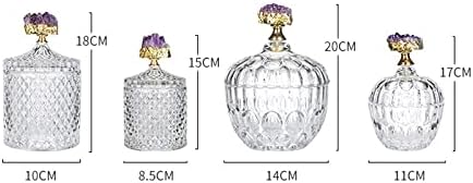 JYDQM Crystal Glass Candy Jar Skladištenje JAR Dnevna soba TRENERA SKLADIŠTENJE Skladištenje Stolni ukras