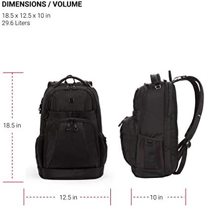 Swissgear 5698 backpack laptop, crni, 17-inčni