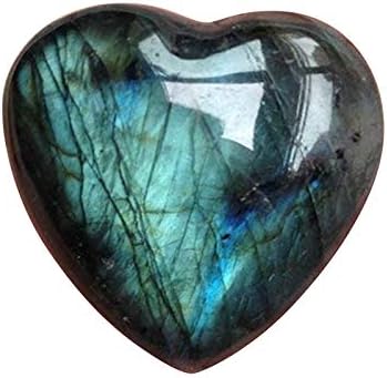 Oblik srca Izlječenje Kvarcni dragulj, Mjesečni kamen za kristal Labradoritet za ublažavanje stresa za anksioznost,