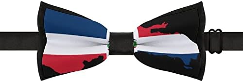 Dominikanska Republika Karta Zastava MENS Polyster Bow Veze Podesive prevezene bowties TUXEDO Vjenčanje