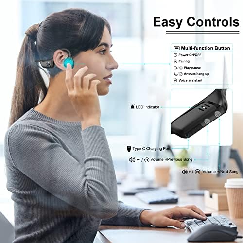 Giveet Bluetooth slušalice sa otvorenim uhom sa mikrofonom, aptX-HD / ll bežične Stereo slušalice sa vazdušnom